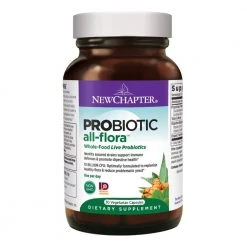 New Chapter Probiotic All-Flora With Prebiotics + Postbiotics For Women And Men - 30 Vegetarian Capsules