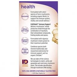 Health Supplements New Chapter LifeShield Immune Support With Organic Reishi Mushroom Vegan + Non-GMO Ingredients - 120 Capsules