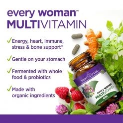 New Chapter Every Woman Multivitamin Fermented With Probiotics + Iron + Vitamin D3 + B Vitamins + Organic Non-GMO Ingredients - 120 Count 10 New Chapter Every Woman Multivitamin Fermented With Probiotics + Iron + Vitamin D3 + B Vitamins + Organic Non-GMO Ingredients - 120 Count