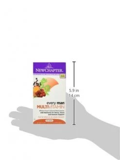 New Chapter Every Man, Men's Multivitamin Fermented With Probiotics + Selenium + B Vitamins + Vitamin D3 + Organic Non-GMO Ingredients - 120 Tablets Health Supplements