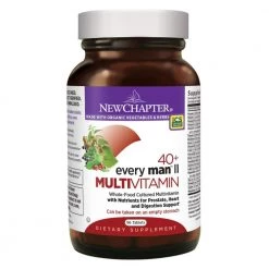New Chapter Every Man II 40+, Men's Multivitamin Fermented With Probiotics + Selenium + B Vitamins + Vitamin D3 + Organic Non-GMO Ingredients - 96 Tablets Health Supplements