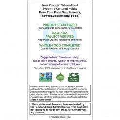 New Chapter Perfect Calm - Daily Multivitamin For Stress & Mood Support With B Vitamins + Holy Basil + Lemon Balm - 72 Vegetarian Tablets Health Supplements