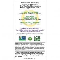 New Chapter Perfect Energy Multivitamin With Vitamin B12 + Vitamin B6 + Vitamin D3 - 72 Vegetarian Tablets Health Supplements