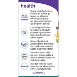 New Chapter Only One Multivitamin Organic Whole-Foods With Probiotics + B Vitamins + Vitamin D3 Non-GMO - 72 Tablets 8 New Chapter Only One Multivitamin Organic Whole-Foods With Probiotics + B Vitamins + Vitamin D3 Non-GMO - 72 Tablets