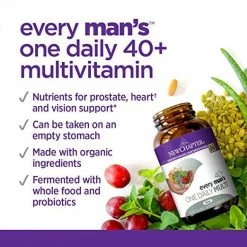 New Chapter Every Man's One Daily 40+, Men's Multivitamin Fermented With Probiotics + Saw Palmetto + B Vitamins + Vitamin D3 + Organic Non-GMO Ingredients - 48 Tablets