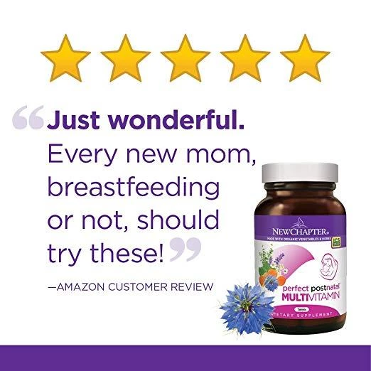 Health Supplements New Chapter Perfect Postnatal Vitamins, Lactation Supplement With Fermented Probiotics + Wholefoods + Vitamin D3 + B Vitamins + Organic Non-GMO Ingredients - 96 Vegetarian Tablets 5 Health Supplements New Chapter Perfect Postnatal Vitamins, Lactation Supplement With Fermented Probiotics + Wholefoods + Vitamin D3 + B Vitamins + Organic Non-GMO Ingredients - 96 Vegetarian Tablets