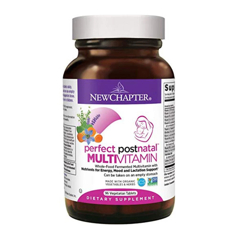 Health Supplements New Chapter Perfect Postnatal Vitamins, Lactation Supplement With Fermented Probiotics + Wholefoods + Vitamin D3 + B Vitamins + Organic Non-GMO Ingredients - 96 Vegetarian Tablets 1 Health Supplements New Chapter Perfect Postnatal Vitamins, Lactation Supplement With Fermented Probiotics + Wholefoods + Vitamin D3 + B Vitamins + Organic Non-GMO Ingredients - 96 Vegetarian Tablets
