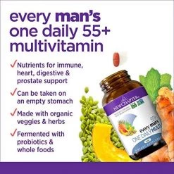 Health Supplements New Chapter Multivitamin Every Man's One Daily 55+ With Fermented Probiotics + Whole Foods + Astaxanthin + Vitamin D3 + B Vitamins - 24 Vegetarian Tablets