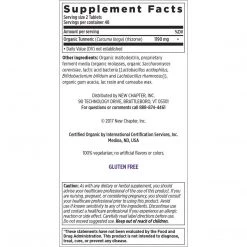 Health Supplements New Chapter Organic Turmeric Supplement - Fermented Turmeric Tablet For Brain, Heart And Inflammation Support - 96 Tablets