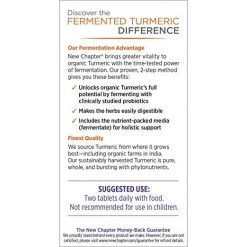 Health Supplements New Chapter Organic Turmeric Supplement - Fermented Turmeric Tablet For Brain, Heart And Inflammation Support - 96 Tablets