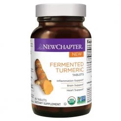 Health Supplements New Chapter Organic Turmeric Supplement - Fermented Turmeric Tablet For Brain, Heart And Inflammation Support - 96 Tablets