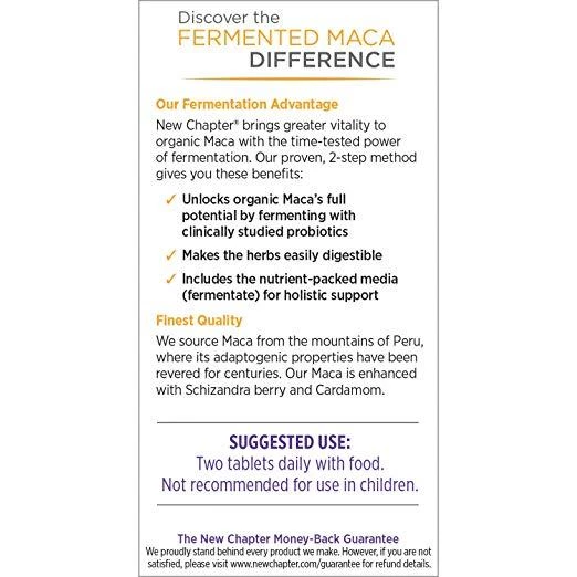 New Chapter Fermented Maca Supplement - Energy, Endurance, Recovery Support - 48 Tablets 4 New Chapter Fermented Maca Supplement - Energy, Endurance, Recovery Support - 48 Tablets