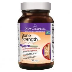 Health Supplements New Chapter Bone Strength Take Care With Vitamin D3 + K2 + Magnesium - 60 Slim Tablets