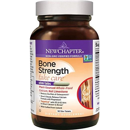 Health Supplements New Chapter Bone Strength Calcium Supplement With Vitamin K2 + Vitamin D3 + Magnesium - 90 Count 1 Health Supplements New Chapter Bone Strength Calcium Supplement With Vitamin K2 + Vitamin D3 + Magnesium - 90 Count