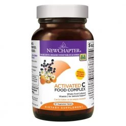 New Chapter Activated C Food Complex Whole-Food Vitamin C Supplement For Immune Support - 90 Vegetarian Tablets Health Supplements
