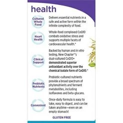 New Chapter CoQ10+ Food Complex Supplement Antioxidant & Cardiovascular Support Non-GMO - 60 Vegetarian Capsules