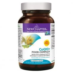 New Chapter CoQ10+ Food Complex Supplement Antioxidant & Cardiovascular Support Non-GMO - 60 Vegetarian Capsules