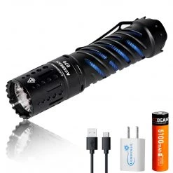Acebeam E70 EDC Flashlight, 4600 Lumen, 6500K, With 21700 Battery And Charger Flashlights