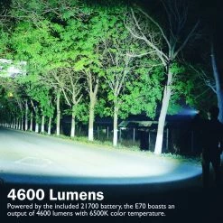 Acebeam E70 EDC Flashlight, 4600 Lumen, 6500K, With 21700 Battery And Charger Flashlights