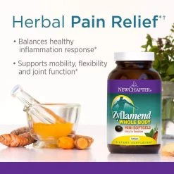 New Chapter Zyflamend Whole Body Supplement For Herbal Pain Relief Inflammation Response  - 180 Softgels Health Supplements