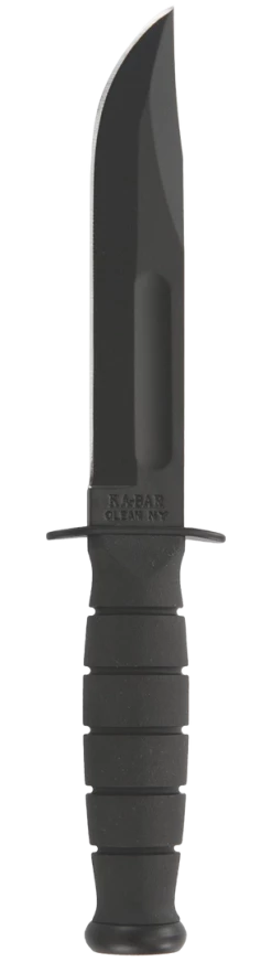 KABAR KA-BAR 1258 Short Point Knife - Hard Sheath, Black, Tactical Military Hunting