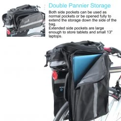 Lumintrail Bike Rack Bag, Rear Trunk Carrier Commuter Pannier With Rain Cover Outdoor Recreation