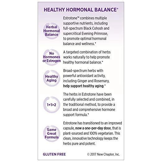 New Chapter Menopause Supplement - Estrotone With Evening Primrose Herbal Hormonal Balance - 30 Vegetarian Capsules Health Supplements 4 New Chapter Menopause Supplement - Estrotone With Evening Primrose Herbal Hormonal Balance - 30 Vegetarian Capsules Health Supplements