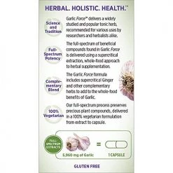 Health Supplements New Chapter Garlic Force Supplement With Ginger & Oregano Whole-Food Non-GMO - 30 Vegetarian Capsules