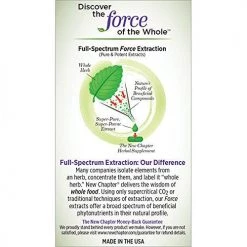 New Chapter Holy Basil Force Supplement Supports Healthy Immune System, Memory, Focus Non-GMO - 120 Vegetarian Capsules