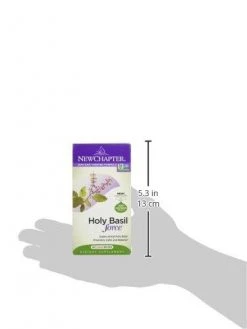 New Chapter Holy Basil Force Supplement Supports Healthy Immune System, Memory, Focus Non-GMO - 120 Vegetarian Capsules