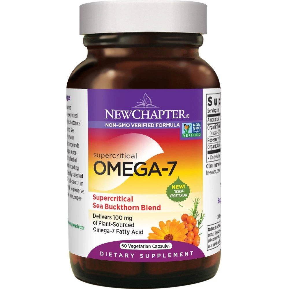 New Chapter Supercritical Omega-7 With Sea Buckthorn Plant-Sourced Fatty Acids Non-GMO - 60 Vegetarian Capsules Health Supplements 1 New Chapter Supercritical Omega-7 With Sea Buckthorn Plant-Sourced Fatty Acids Non-GMO - 60 Vegetarian Capsules Health Supplements