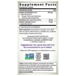 Health Supplements New Chapter Sea Buckthorn Force With Supercritical Organic Sea Buckthorn + Omega 7 + Non-GMO Ingredients - 60 Vegetarian Capsules