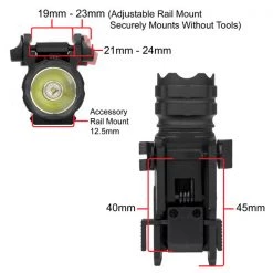 NEBO 6109 IPROTEC RM190 Rail Mount FireArm LED Light