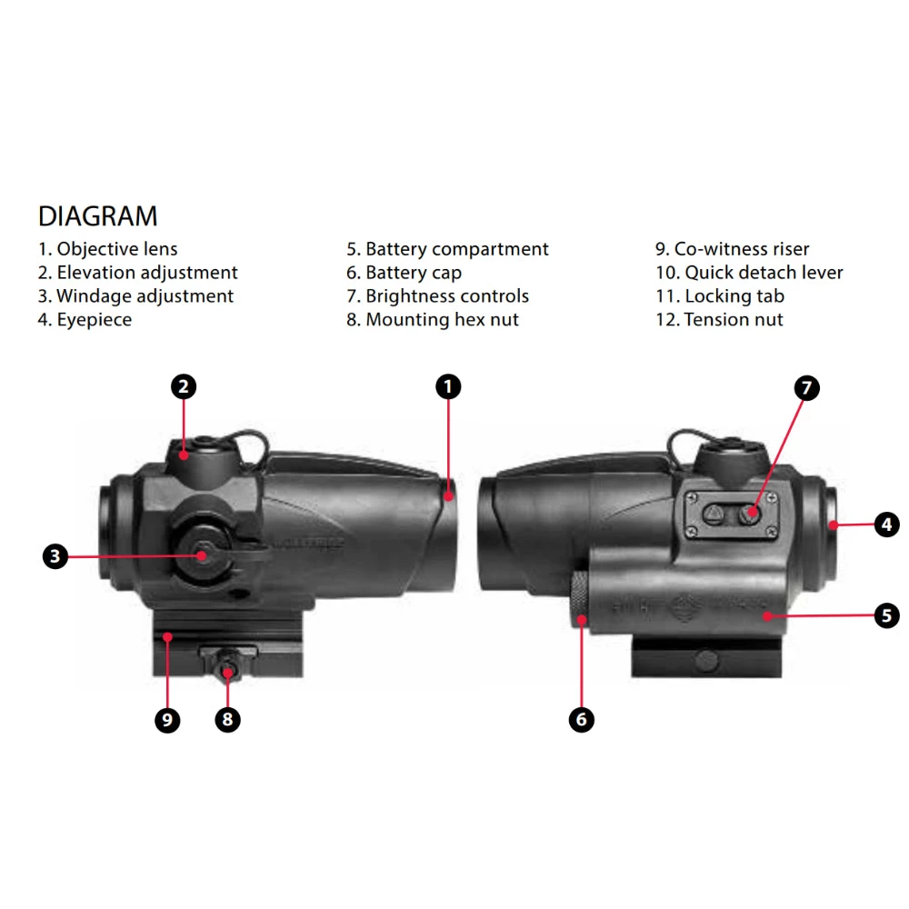 Sightmark Wolverine 1x28 FSR Red Dot Sight 2 MOA Dot Reticle - Black Outdoor Recreation 6 Sightmark Wolverine 1x28 FSR Red Dot Sight 2 MOA Dot Reticle - Black Outdoor Recreation