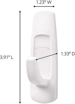 3M Command Large Utility Hook, White, 3-Hooks, 6-Strips (17003-3ES)