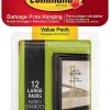 3M Command 17206BLK-12ES Picture Hanging Strips Value Pack Frame Stabilizer, 12 Pairs, Black