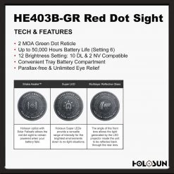 Holosun HE403B-GR Red Dot Sight 11 Holosun HE403B-GR Red Dot Sight
