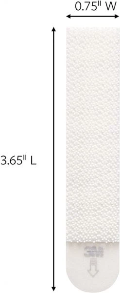 3M Command Bath Large Picture Hanging Strips, White, 4-Water Resistant Strips, Organize Damage-Free Outdoor Recreation