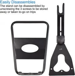 Lumintrail Bike Floor Hub Mount BS-7078-03-4 Rear Parking Rack Stand For Mountain And Road Bicycle, Adjustable Fit Up To 29