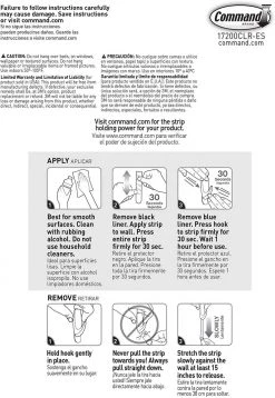 3M Outdoor Recreation Command Clear Refill Strips, Re-Hang Indoor Clear Hooks (17200CLR-ES)