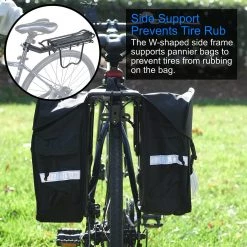 Lumintrail Bike Cargo Rack, Seatpost Mounted Bicycle Luggage Carrier With Side Tire Guards, For Trunk Bags And Pannier Bags, 20 LBs Weight Capacity Outdoor Recreation