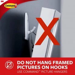 3M Command Large Utility Hook, White, 3-Hooks, 6-Strips (17003-3ES) 14 3M Command Large Utility Hook, White, 3-Hooks, 6-Strips (17003-3ES)