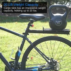 Lumintrail Bike Cargo Rack LC-671-02, Seatpost Mounted Bicycle Luggage Carrier With 20 LBs Weight Capacity For Trunk Bags And Quick Release Handle