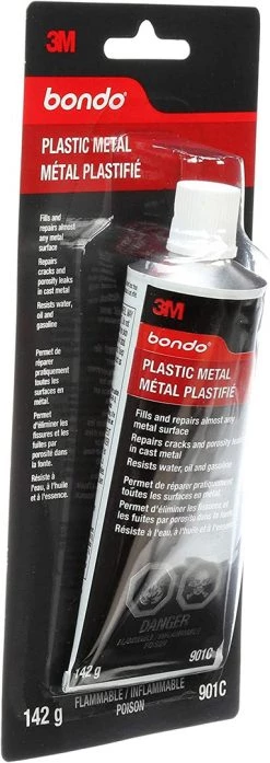 3M Bondo Plastic Metal, Seals & Fills Almost Any Metal Surface For Durability & Longevity, 5 Oz