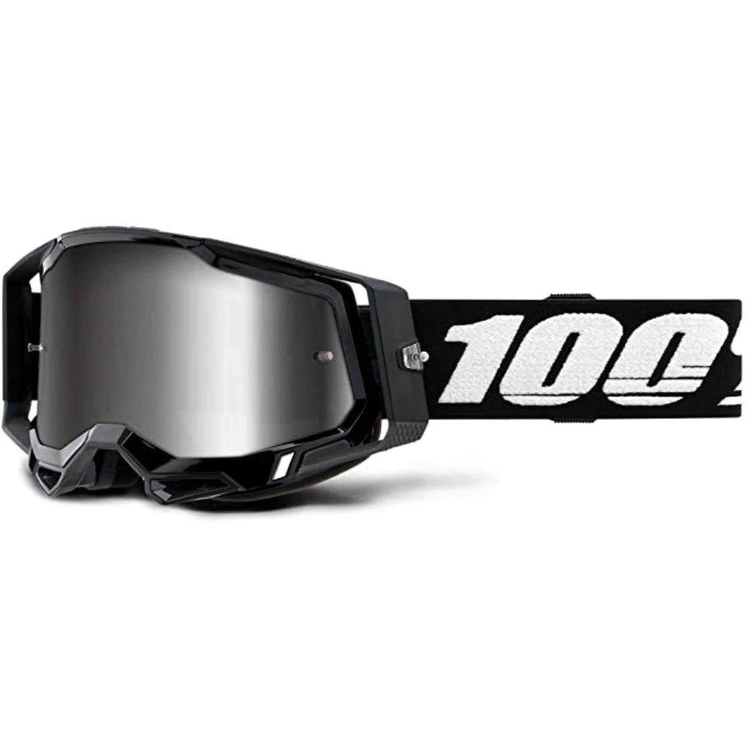 100% Racecraft 2 Goggle, Black Frame With Silver Mirror Lens 1 100% Racecraft 2 Goggle, Black Frame With Silver Mirror Lens