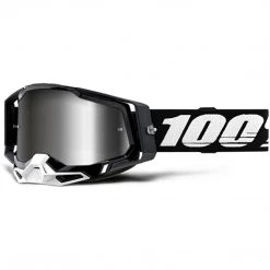 100% Racecraft 2 Goggle, Black Frame With Silver Mirror Lens