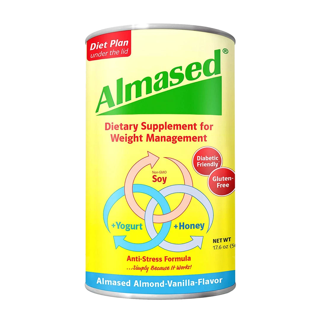 Almased Meal Replacement Shake Multi Protein Powder 17.6 Oz Almond Vanilla 5 Almased Meal Replacement Shake Multi Protein Powder 17.6 Oz Almond Vanilla