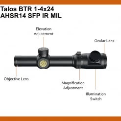Athlon Optics Talos BTR Rifle Scope 1-4x24 Second Focal Plane Illuminated MIL Reticle