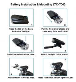 Lumintrail Bike Safety LED Light Set LTC-7043 Cycle