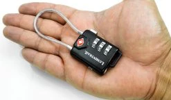 Lumintrail Outdoor Recreation Travel Lock TSA Approved 3 Digit Combination With Steel Cable